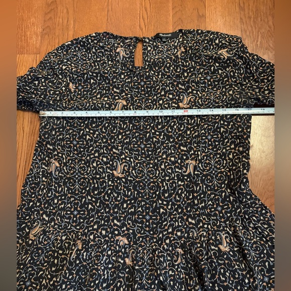 Madewell Silk Fiesta Paisley Bell-Sleeve Top. Size small - Picture 8 of 11